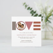 バウハウスラブスクエア結婚ストライプのズ 招待状 (スタンド正面)