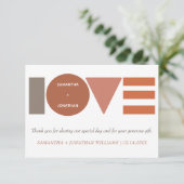 バウハウスラヴストライプの結婚ズ サンキューカード (スタンド正面)