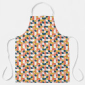 バウハウスレトロジオメトリパターン エプロン (正面)