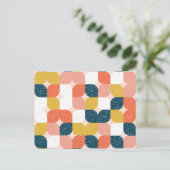 バウハウスレトロ幾何学模様 シーズンポストカード (スタンド正面)