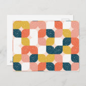 バウハウスレトロ幾何学模様 シーズンポストカード (正面/裏面)