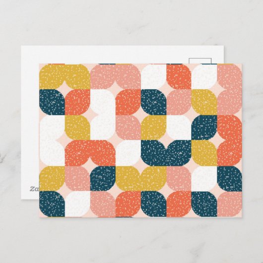 バウハウスレトロ幾何学模様 シーズンポストカード (正面/裏面)
