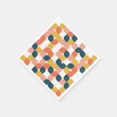 バウハウスレトロ幾何学模様 スタンダードカクテルナプキン (角)