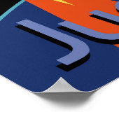 バウハウスロケット宇宙アートデコミドセンチュリー ポスター (角)