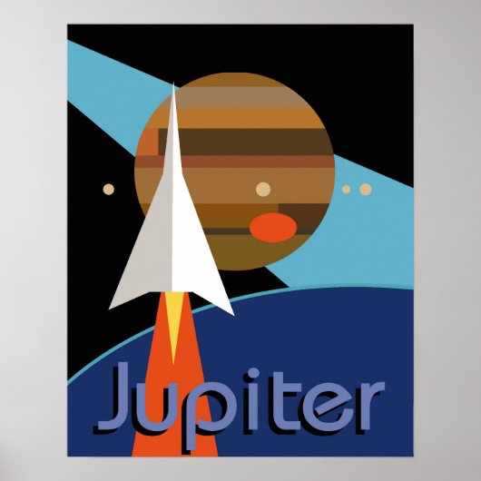 バウハウスロケット宇宙アートデコミドセンチュリー ポスター (正面)