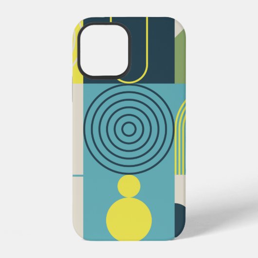 バウハウス合成抽象芸術絵 iPhoneケース (裏面)
