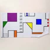 バウハウス回路 ビーチタオル (正面)