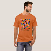 バウハウス変形市松模様カラフルオーバーサイズ Tシャツ (正面フル)
