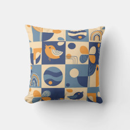 バウハウス抽象芸術幾何学模様春モチーフ クッション