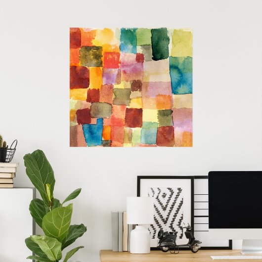バウハウス抽象芸術水彩画ポスター。 ポスター (ホームオフィス)