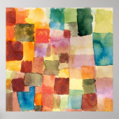 バウハウス抽象芸術水彩画ポスター。 ポスター (正面)