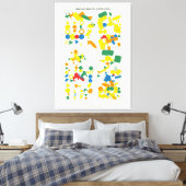 バウハウス量子構成 キャンバスプリント (インサイチュ (寝室))