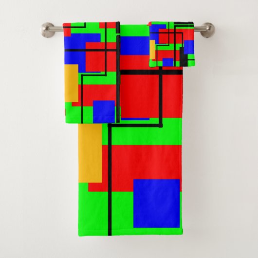 バウハウス長方形と線 バスタオルセット (インサイチュ)