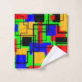 バウハウス長方形と線 バスタオルセット (ウォッシュタオル)