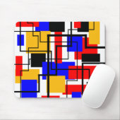 バウハウス長方形と線 – 白 マウスパッド (マウス)