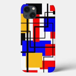 バウハウス長方形と線 – 白 iPhone 13ケース