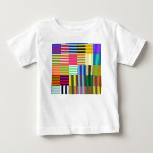バウハウス風のオプティクス ベビーTシャツ (正面)