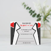 バウハウス タキシード (返信カード) 出欠カード (スタンド正面)