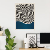 バウハウス |レトロデザイン |青いポスター ポスター (ホームオフィス)