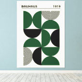 バウハウス 1919 幾何学サークルプリント, ホームデコレーション キャンバスプリント (インサイチュ (ウッドフロア))