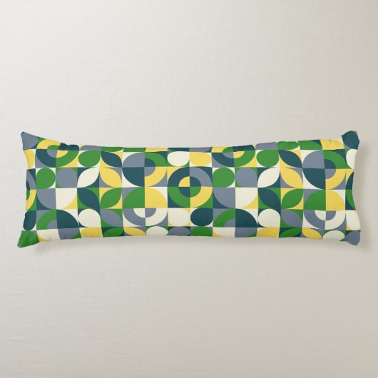 バウハカラフルウスモダン抽象芸術幾何学模様 ボディピロー (正面)