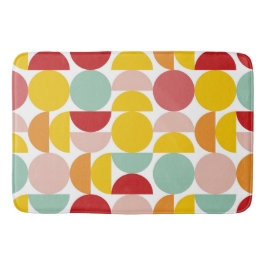 バウハカラフルウスレトロ幾何学 バスマット