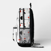 バウハカラフルウス幾何学模様モノグラム印刷 プリントバックパック (右)