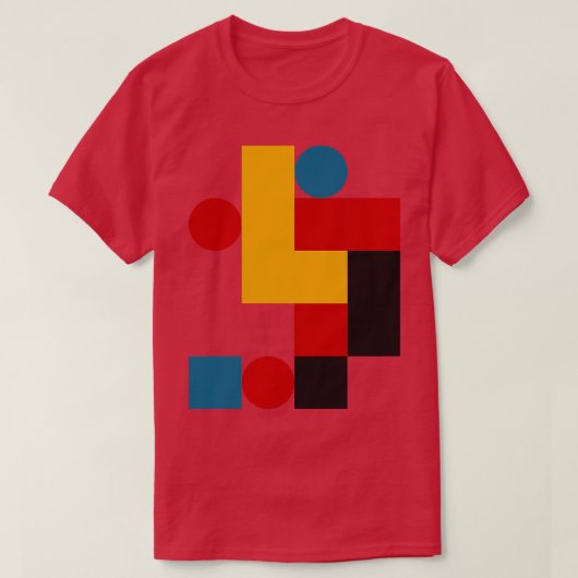 バウハスインスパイアパターン3 Tシャツ (デザイン正面)
