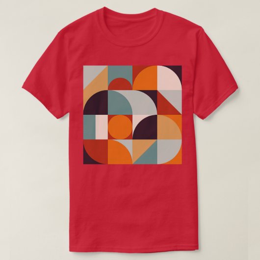 バウハスインスパイアパターン4 Tシャツ (デザイン正面)