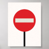 バウハストップスサインのポスター – 幾何はっきりしたウォールアート ポスター (正面)