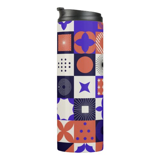 バウハモダンウスはっきりした:幾何学模様。 タンブラー (回転右)