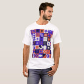 バウハモダンウスはっきりした:幾何学模様。 Tシャツ (正面フル)