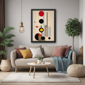 バウハモダンウス幾何学抽象芸術アート ポスター