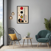 バウハモダンウス幾何学抽象芸術アート ポスター