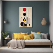 バウハモダンウス幾何学抽象芸術アート ポスター