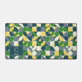 バウハモダンウス抽象芸術幾何学モノグラムパターン デスクマット (正面)