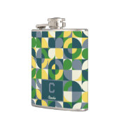 バウハモダンウス抽象芸術幾何学モノグラムパターン フラスク (左)