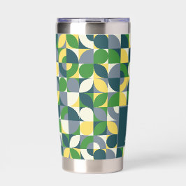 バウハモダンウス抽象芸術幾何学モノグラムパターン 保温保冷タンブラー