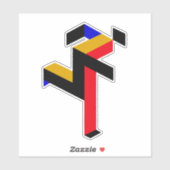 バウハランニングウスのマンポスター シール (シート)