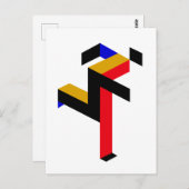 バウハランニングウスのマンポスター ポストカード (正面/裏面)