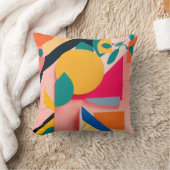 バウハ鮮やかウス幾何学フローラデザイン クッション (ブランケット)