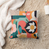 バウハ鮮やかウス幾何学フローラデザイン クッション (ブランケット)