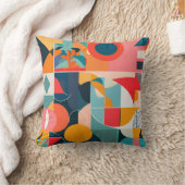 バウハ鮮やかウス幾何学フローラデザイン クッション (ブランケット)