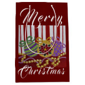 バウブルとビーズカスタム抱き枕 – 小、光沢 ミディアムペーパーバッグ (正面)