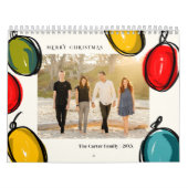 バウブルオーナメントスケッチ写真クリスマスプレゼント カレンダー (カバー)