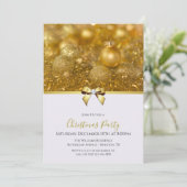 バウブル&エンジェルヘア、リボン&ジュエルボウクリスマス 招待状 (スタンド正面)