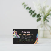 バウンシカラフルーハウスパーティーウォーターカラー 名刺 (スタンド正面)