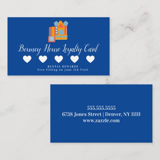 バウンシーハウスジャンプハートロイヤリティ 名刺 (正面/裏面)
