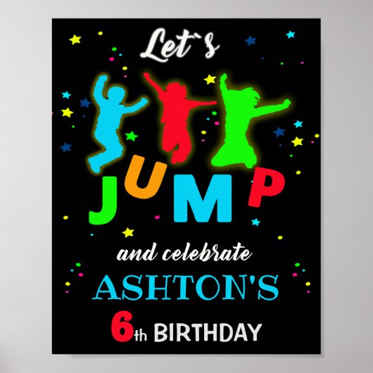 バウンスウェルカムパーティーサインジャンプトランポリン公園 ポスター (正面)