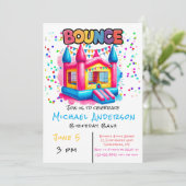 バウンスカラフルハウス誕生日バッシュ 招待状 (スタンド正面)